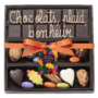 Caja de chocolate de otoño surtida y tableta de chocolate negro sin personalización - Imagen 2
