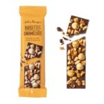 Barre écorce chocolat noir 60% et noisettes caramélisées