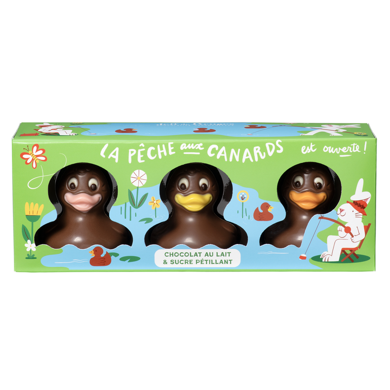 a681177328e7eb8aa9c6ce737c5b25dfd1d64a45_Boite_la_p_che_aux_canards.png Caja 3 patos chocolate con leche y azúcar con gas - Imagen 1