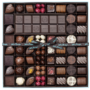 Caja de 54 chocolates a juego y tableta de chocolate negro sin personalización