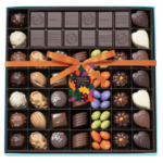 Boite 39 chocolats d’automne assortis et tablette chocolat noir sans personnalisation