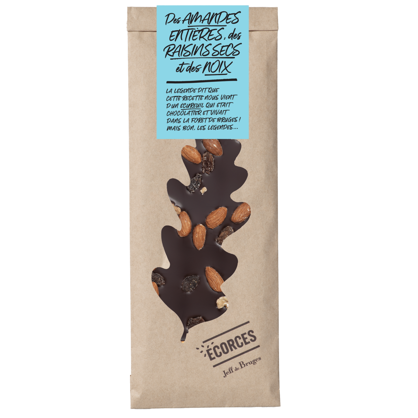 aceb4fca904064fe3474b96deb42dffc205fe33b_Sachet_feuille_corce_noir_mendiant-2 Écorce de chocolat noir mendiant gourmand – Automne - Imagen 1