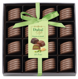 aea587f277f4d1da16f502bdd1fdb2417e9e4b57 Boite16chocolatsdeDubai avecnouvelle tiquette Jeff de Bruges Logroño
