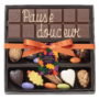 Boite chocolats d'automne assortis et tablette chocolat au lait sans personnalisation