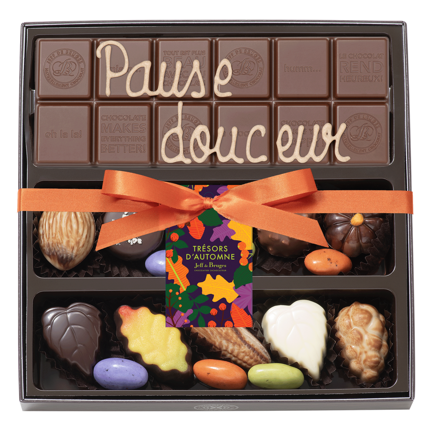 dc28903a0d61500b0e004e6b51f60bab18f7a42c_Boite_chocolats_d_automne_tablette_lait_avec_perso-8 Boite chocolats d'automne assortis et tablette chocolat au lait sans personnalisation - Imagen 1