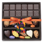 Caja de chocolate de otoño surtida y tableta de chocolate negro sin personalización