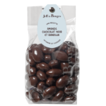 Amandes chocolat noir 60 % et gianduja 230 g