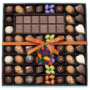 Boite 54 chocolats d’automne assortis et tablette chocolat au lait sans personnalisation