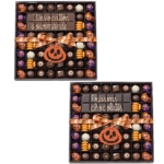 Boite 54 chocolats d'Halloween et tablette de chocolat lait ou noir