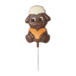 La oveja piruleta de chocolate con leche